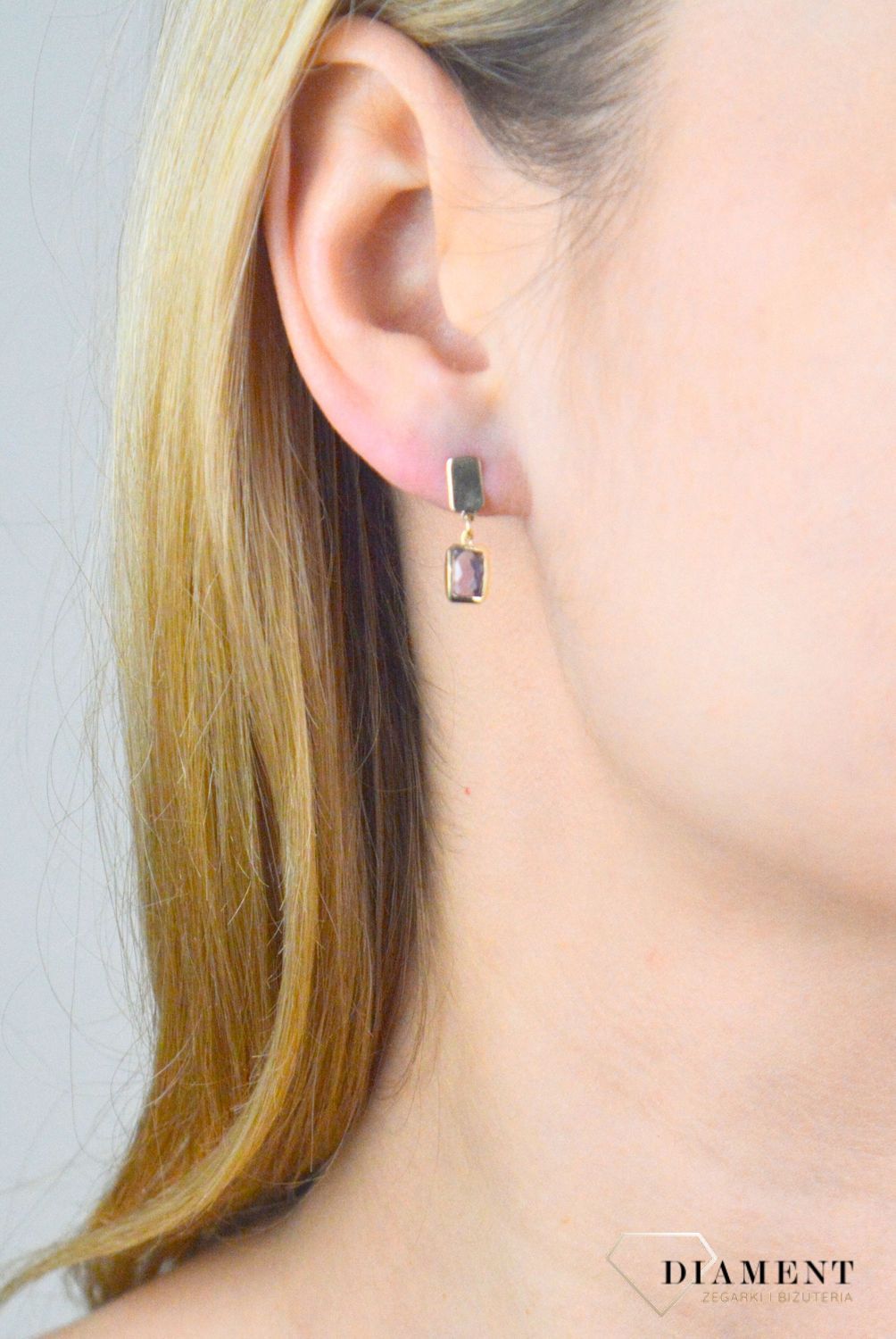 Kolczyki złote filetowy kryształ próba 375 KL 12372 375.jpg